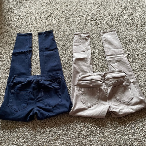 Maurices size XS skinny colored denim - navy & khaki - Picture 4 of 4